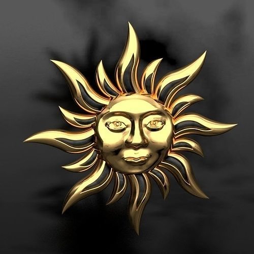 Sun  Pendants 3D Model  3D print model