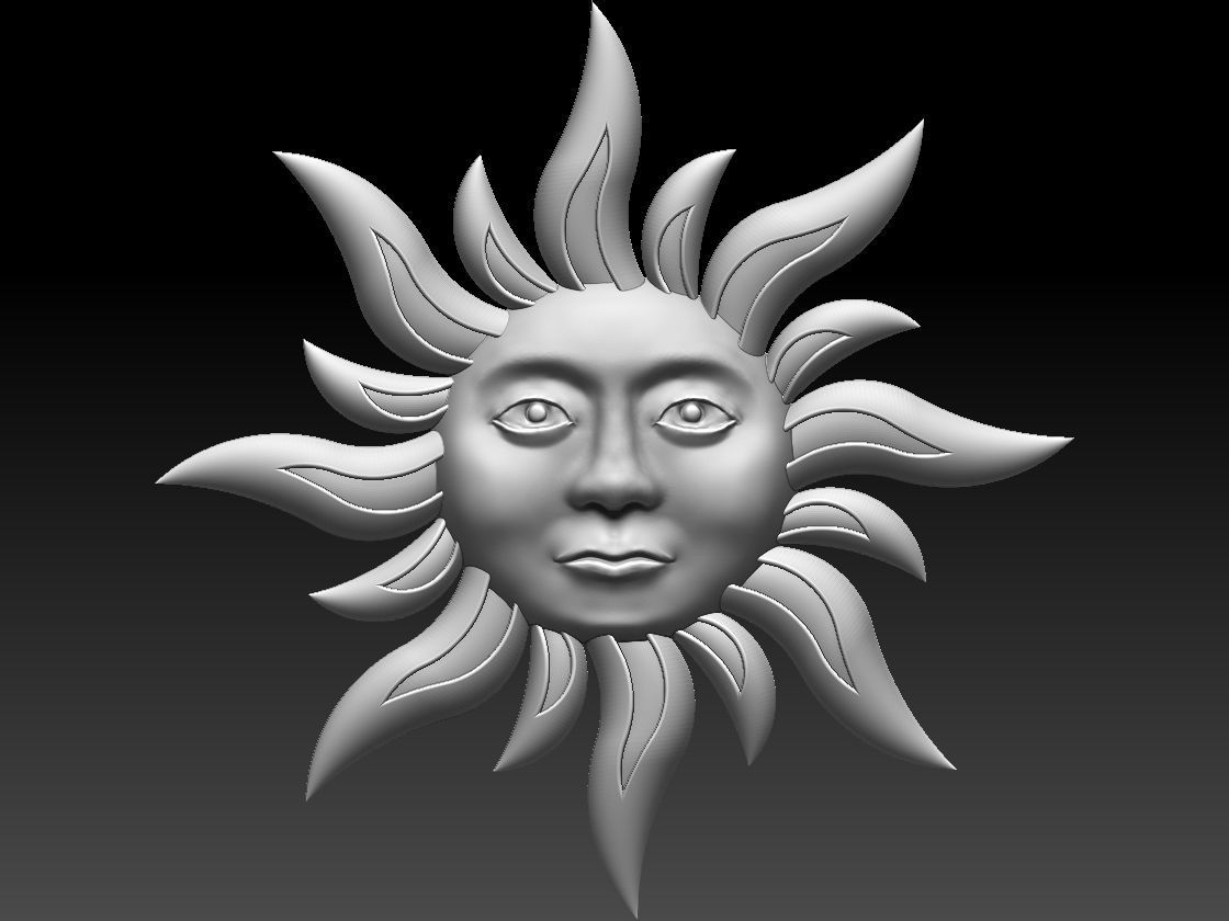 Sun  Pendants 3D Model  3D print model_4