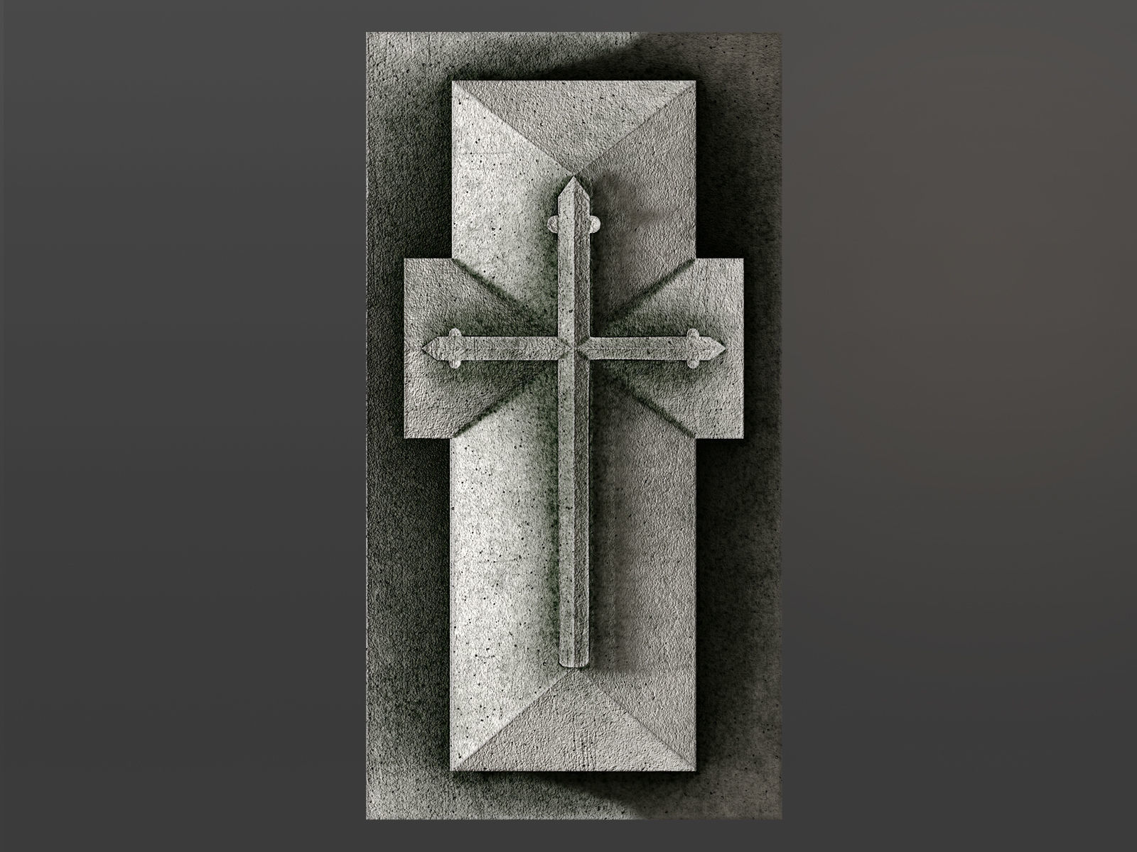 Chest Tomb 3 Low-poly 3D model_5