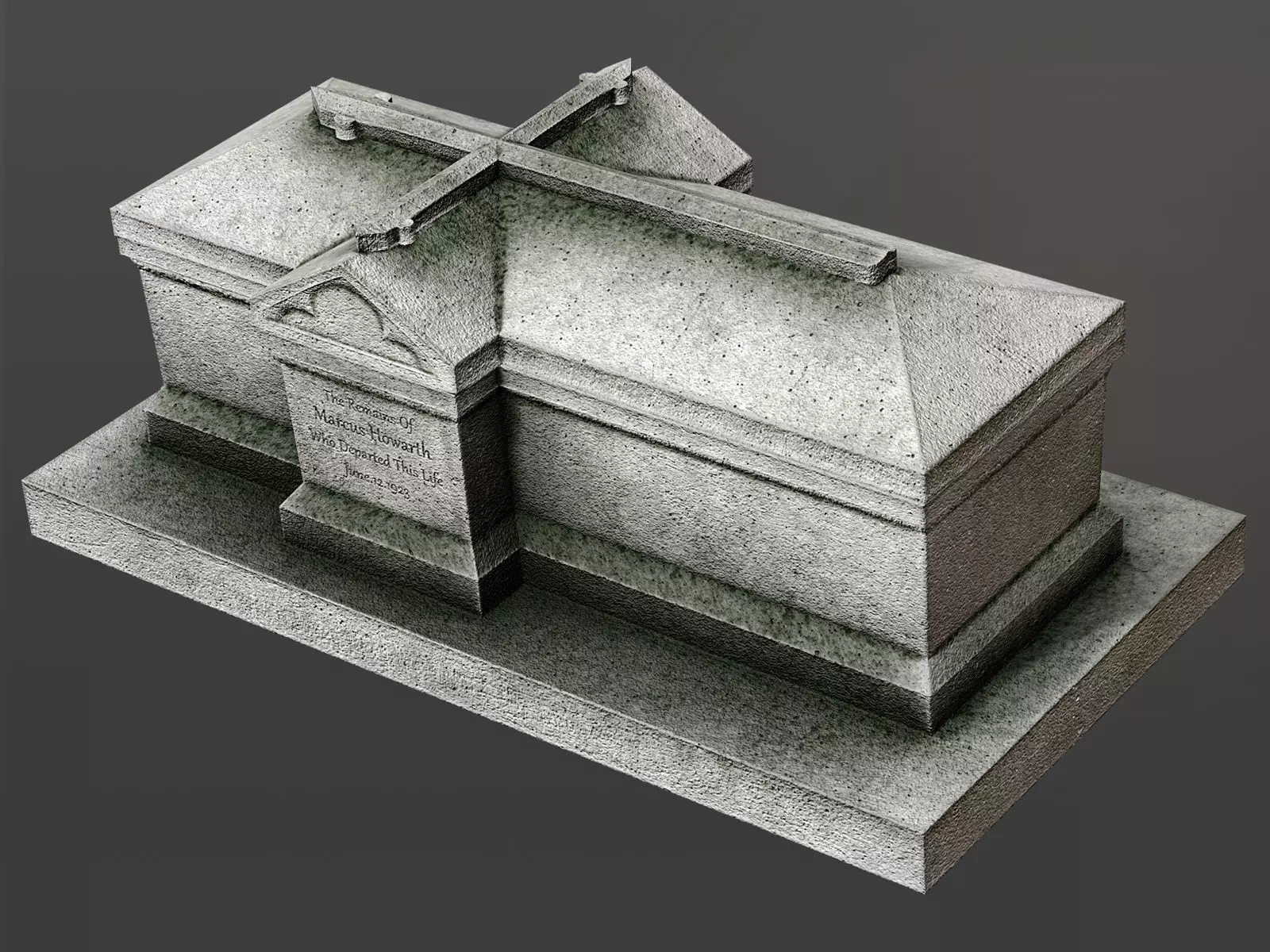 Chest Tomb 3 Low-poly 3D model_0