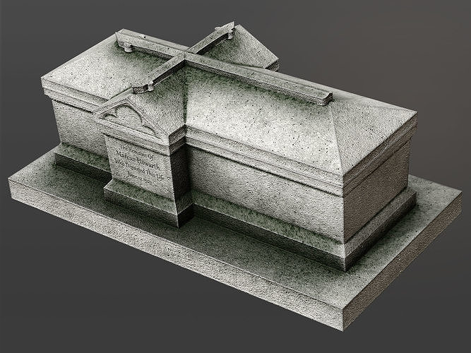Chest Tomb 3 Low-poly 3D model