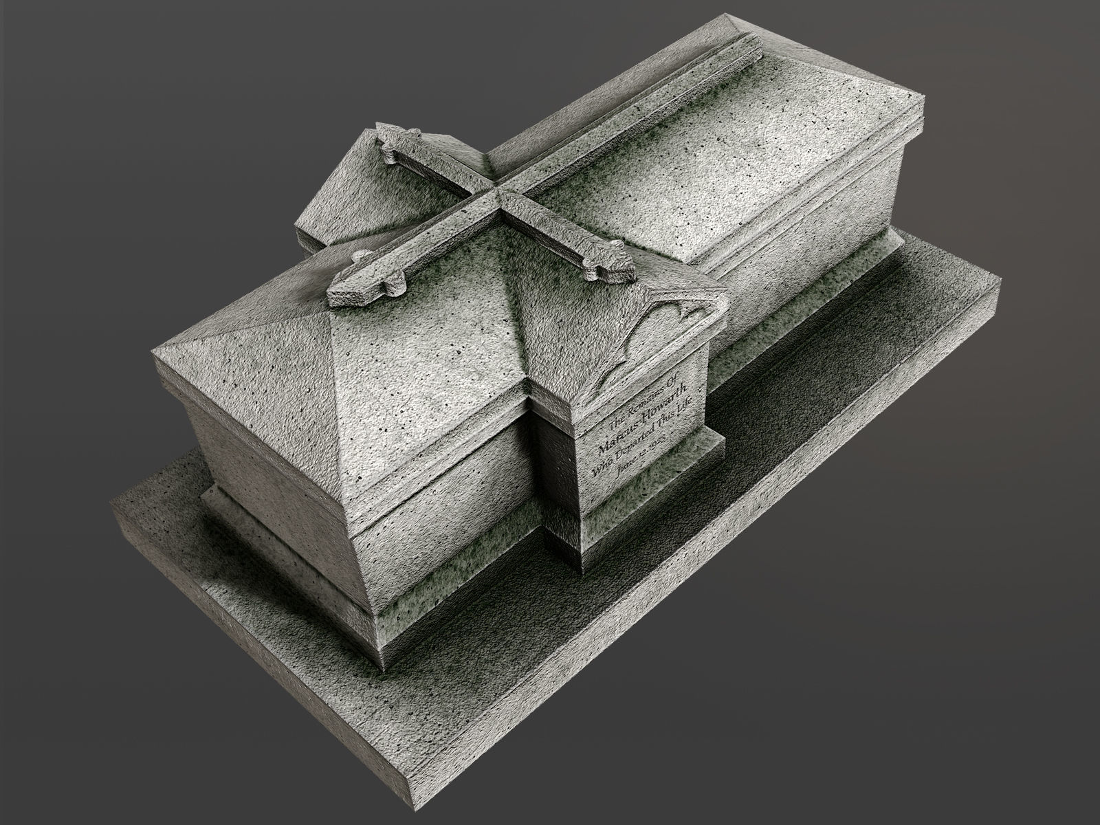 Chest Tomb 3 Low-poly 3D model_3