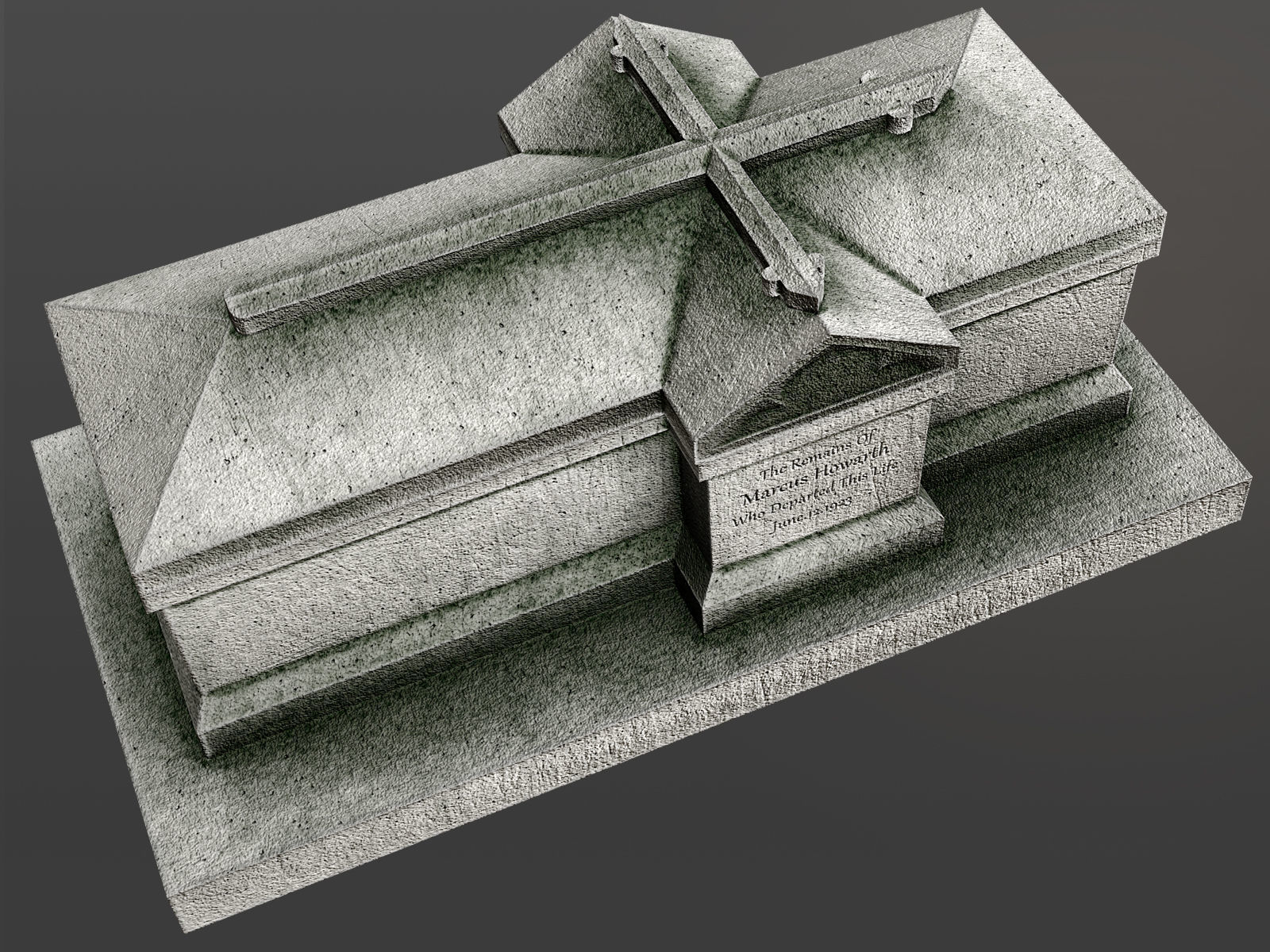 Chest Tomb 3 Low-poly 3D model_2
