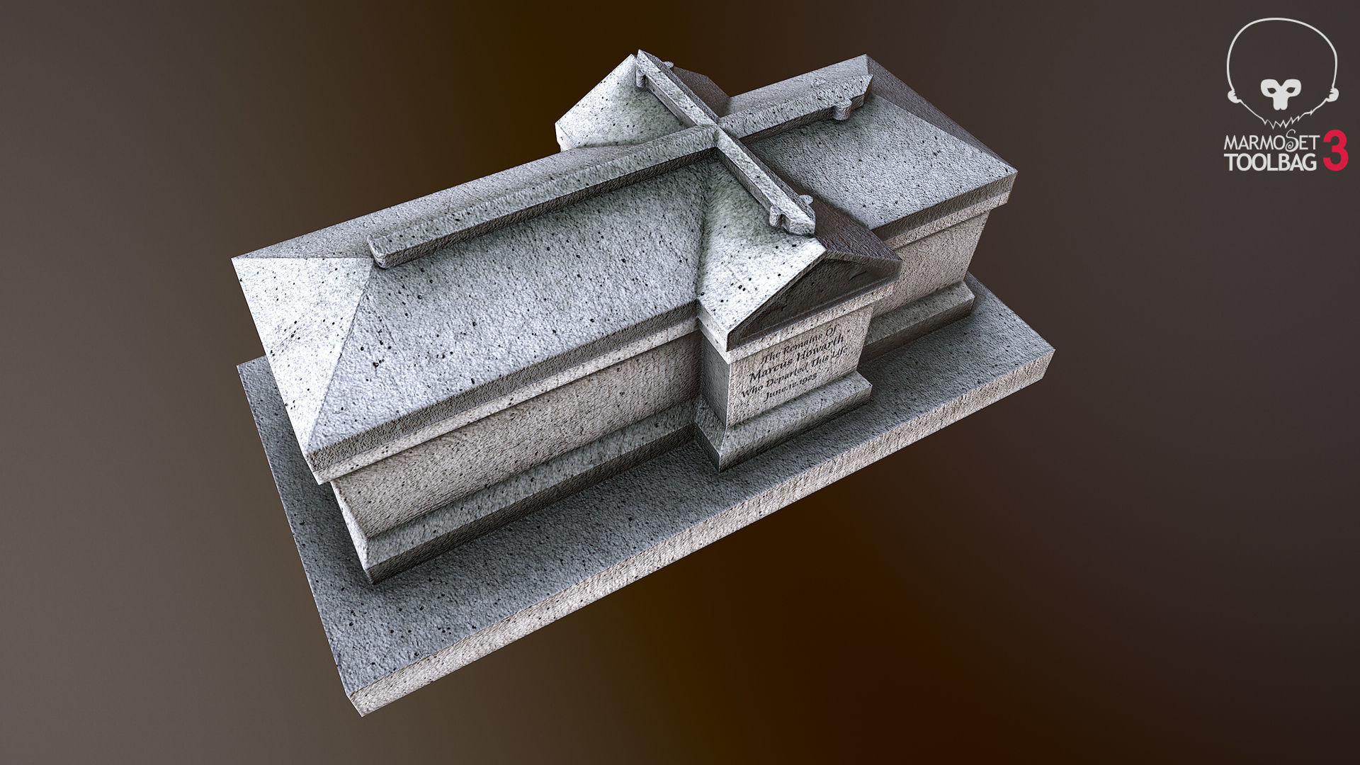 Chest Tomb 3 Low-poly 3D model_10