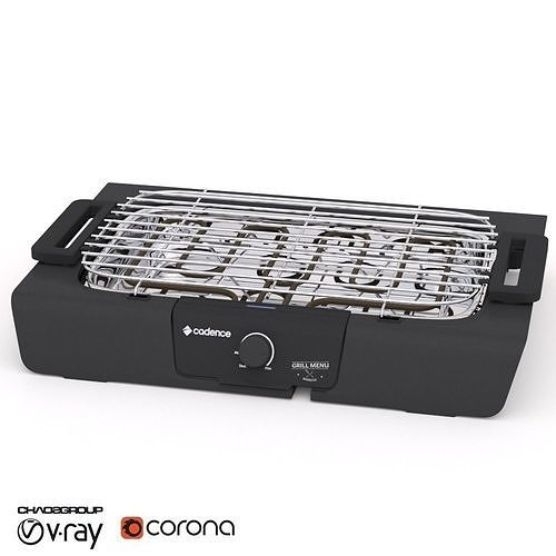 Electric Grill Portable - Corona - Vray 3D model