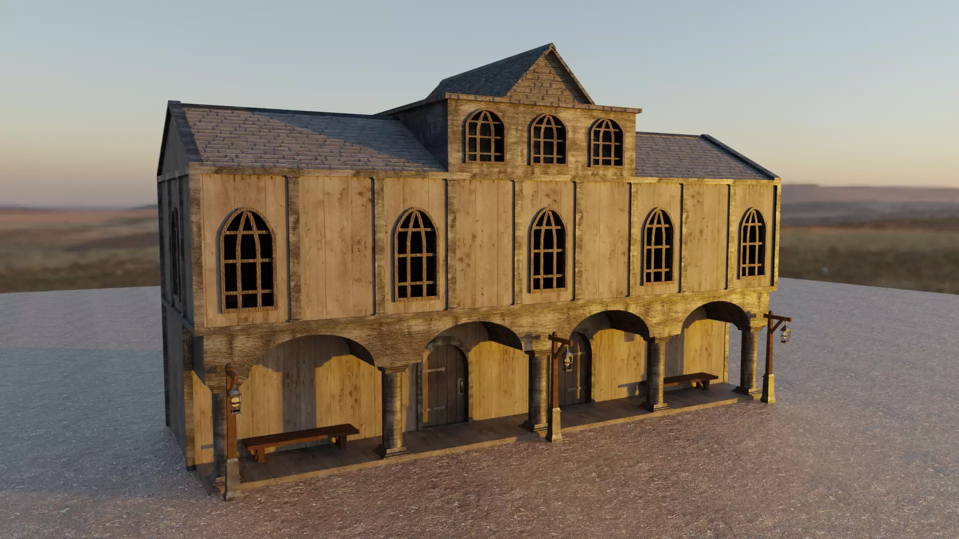 GameReady Medieval Inn Low-poly 3D model_0