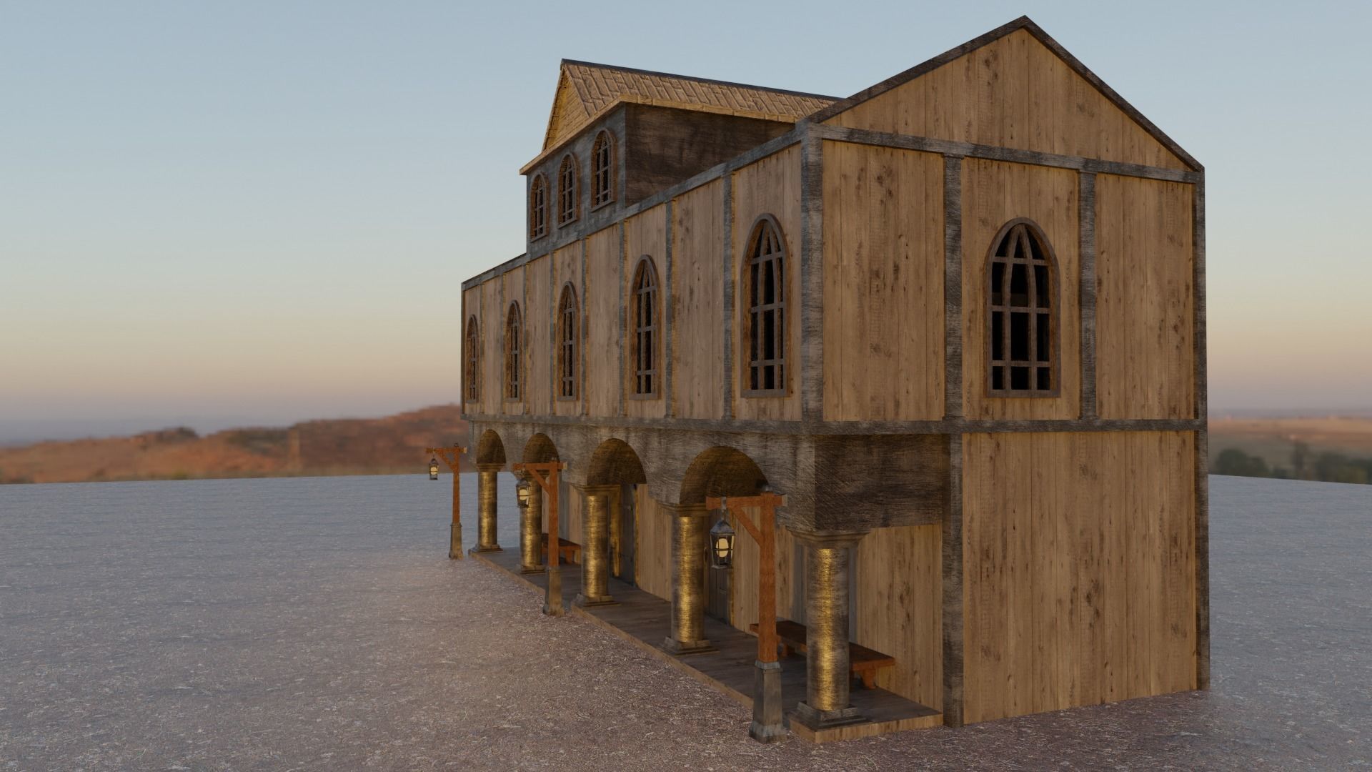 GameReady Medieval Inn Low-poly 3D model_1