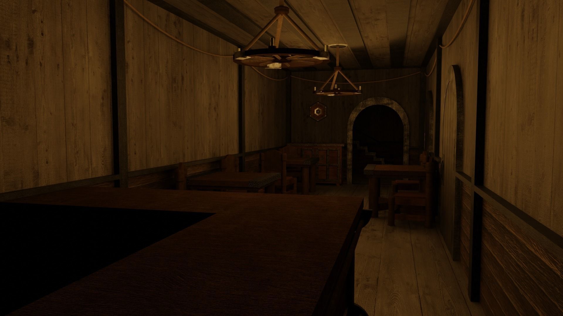 GameReady Medieval Inn Low-poly 3D model_6