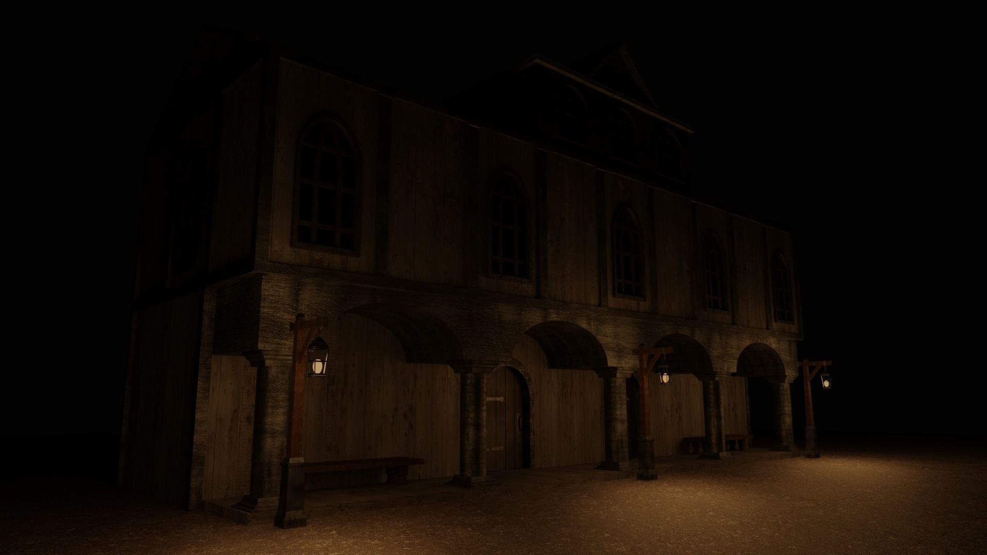 GameReady Medieval Inn Low-poly 3D model_2