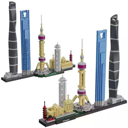 Lego Architecture Skyline - 21039 Shanghai 3D model