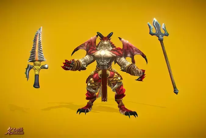 RPG Dragon Lord Low-poly 3D model