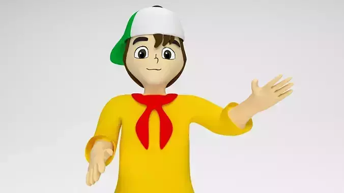 Boy character children 3d modelling 3d max 2018 with vray render Low-poly 3D model