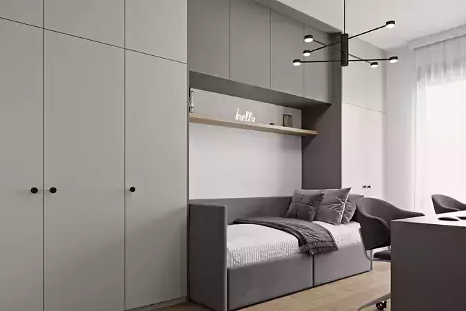 KIDS BEDROM - GRAY COLORS