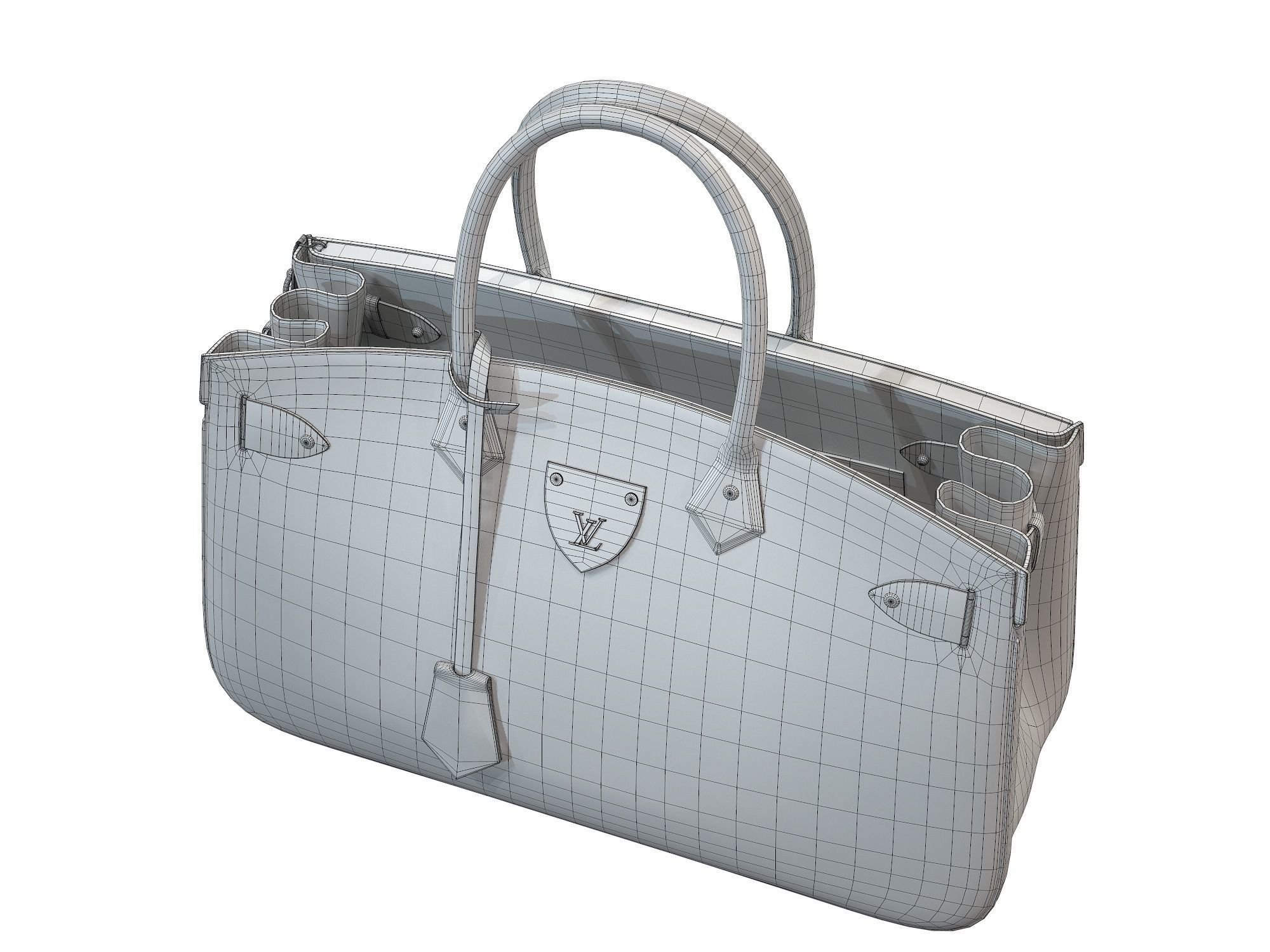 Louis Vuitton bag ALL SET Monogram Leather  3D model_10