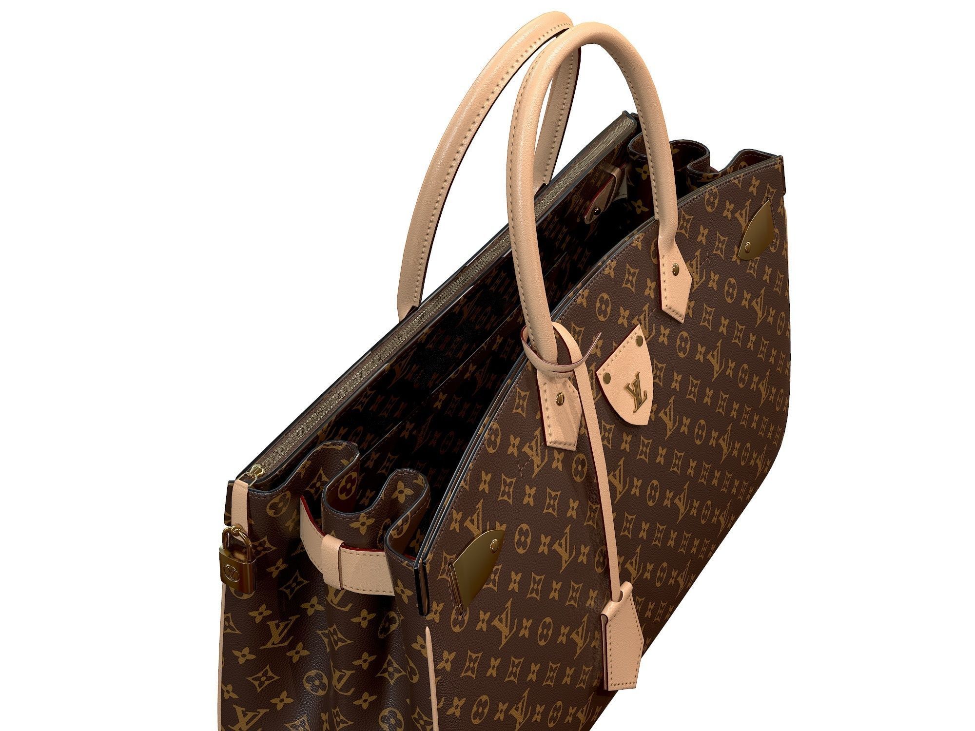 Louis Vuitton bag ALL SET Monogram Leather  3D model_4