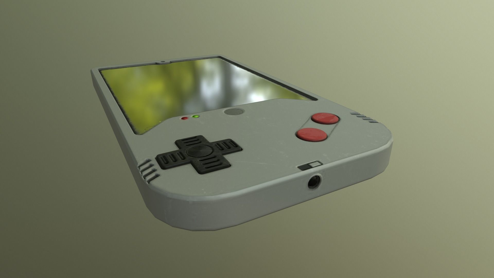 Cyberpunk Gameboy  Low-poly 3D model_8