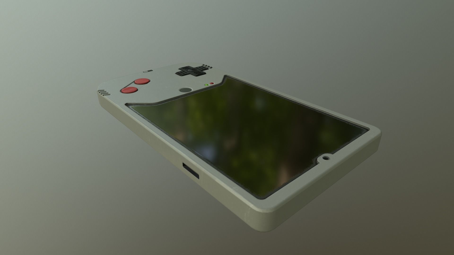 Cyberpunk Gameboy  Low-poly 3D model_6