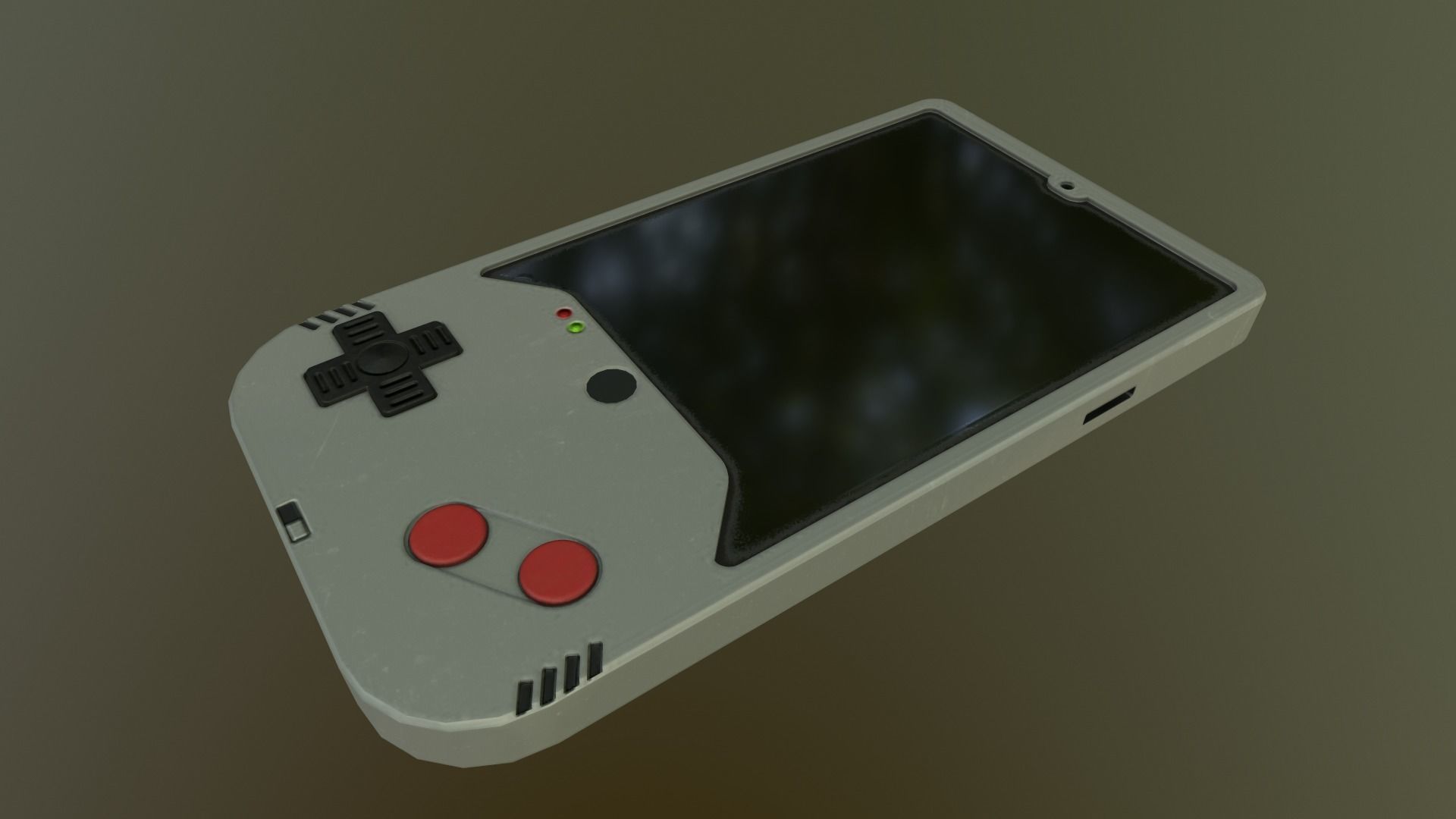 Cyberpunk Gameboy  Low-poly 3D model_19