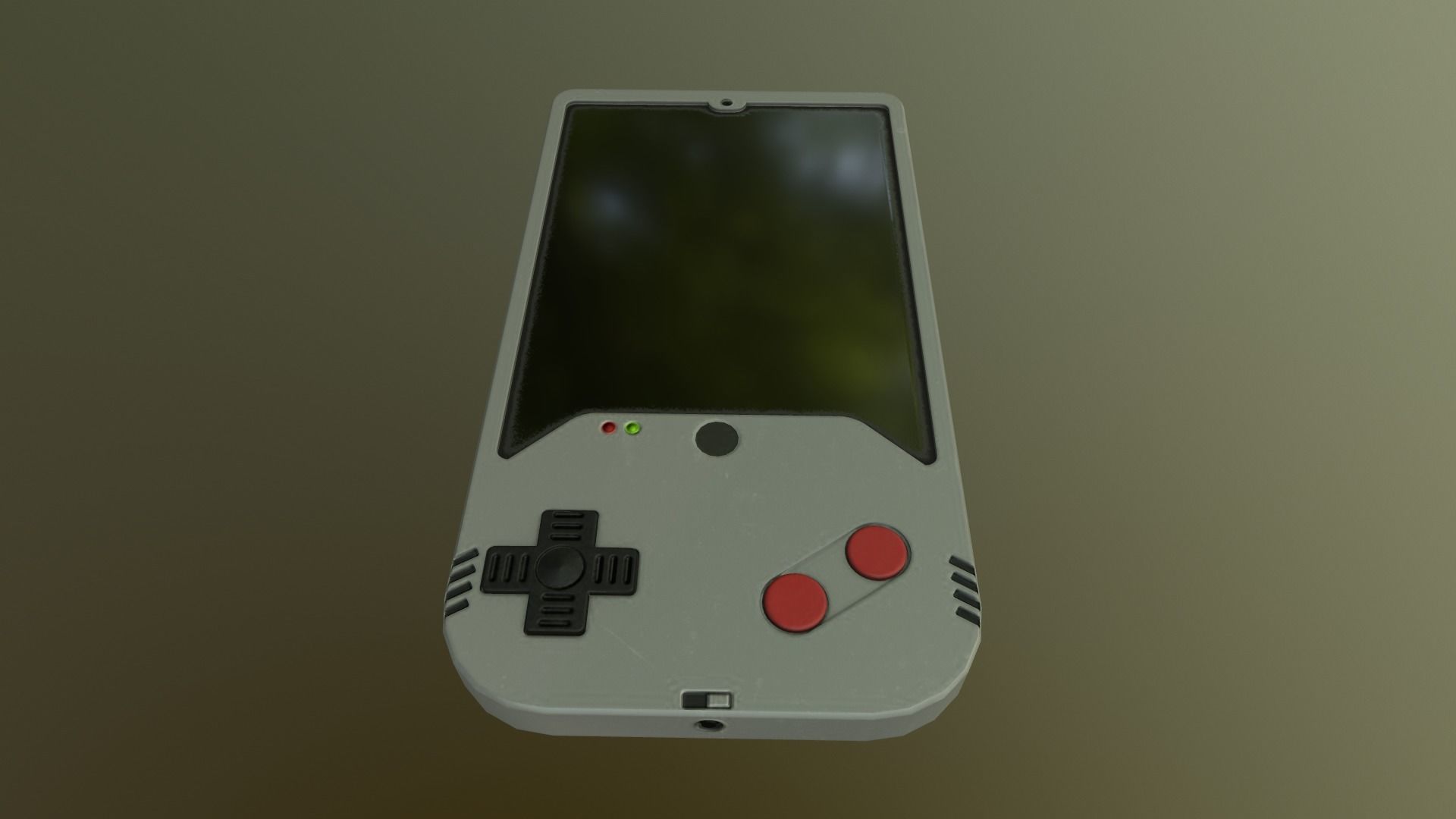 Cyberpunk Gameboy  Low-poly 3D model_1