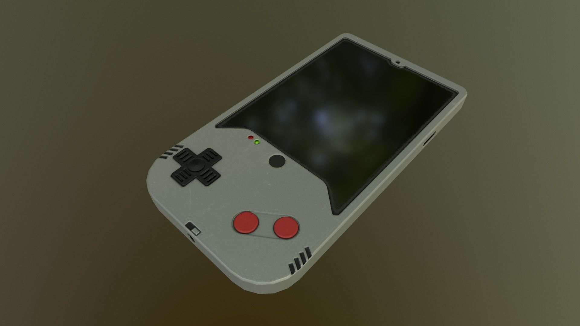 Cyberpunk Gameboy  Low-poly 3D model_2