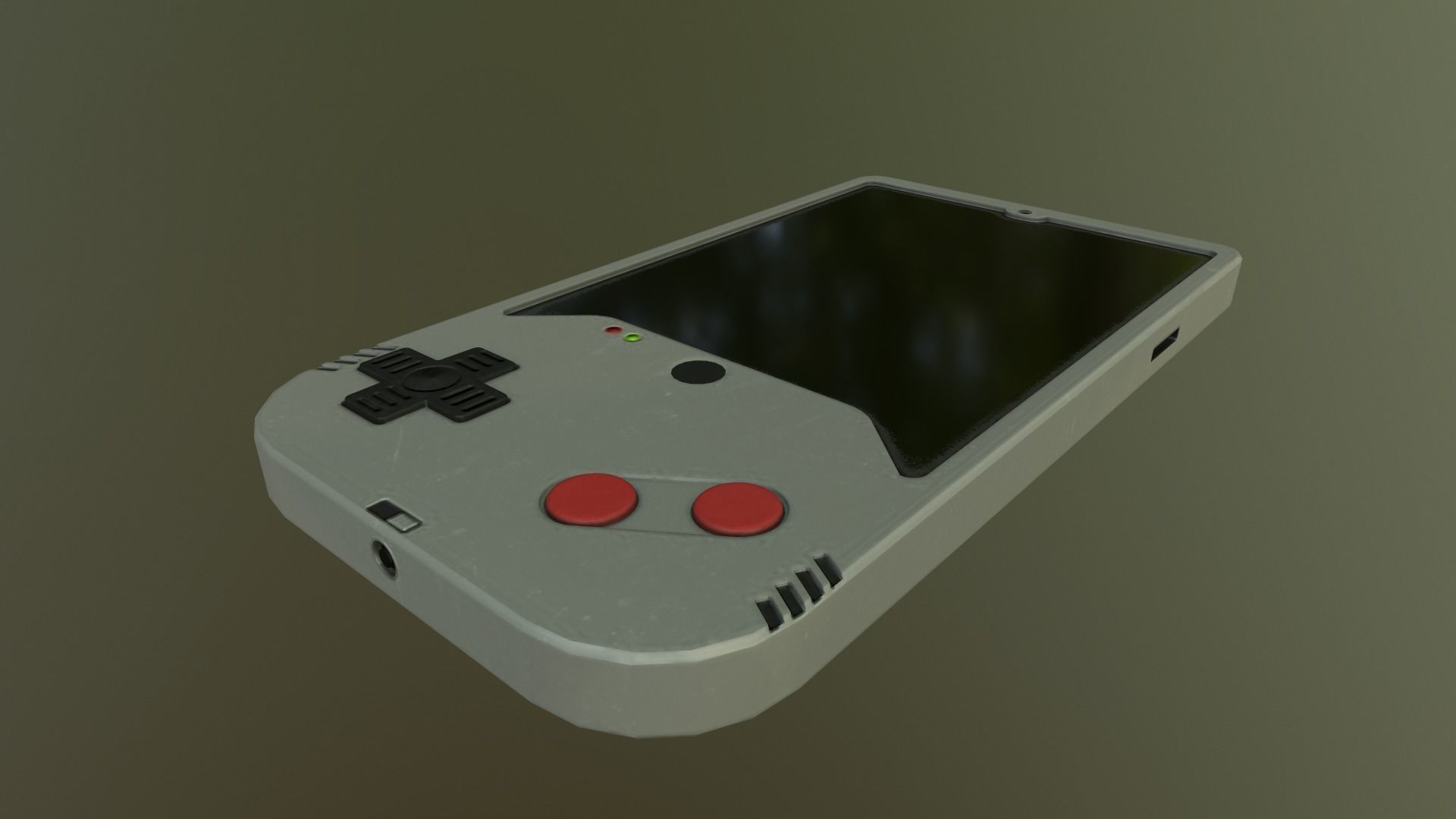 Cyberpunk Gameboy  Low-poly 3D model_9