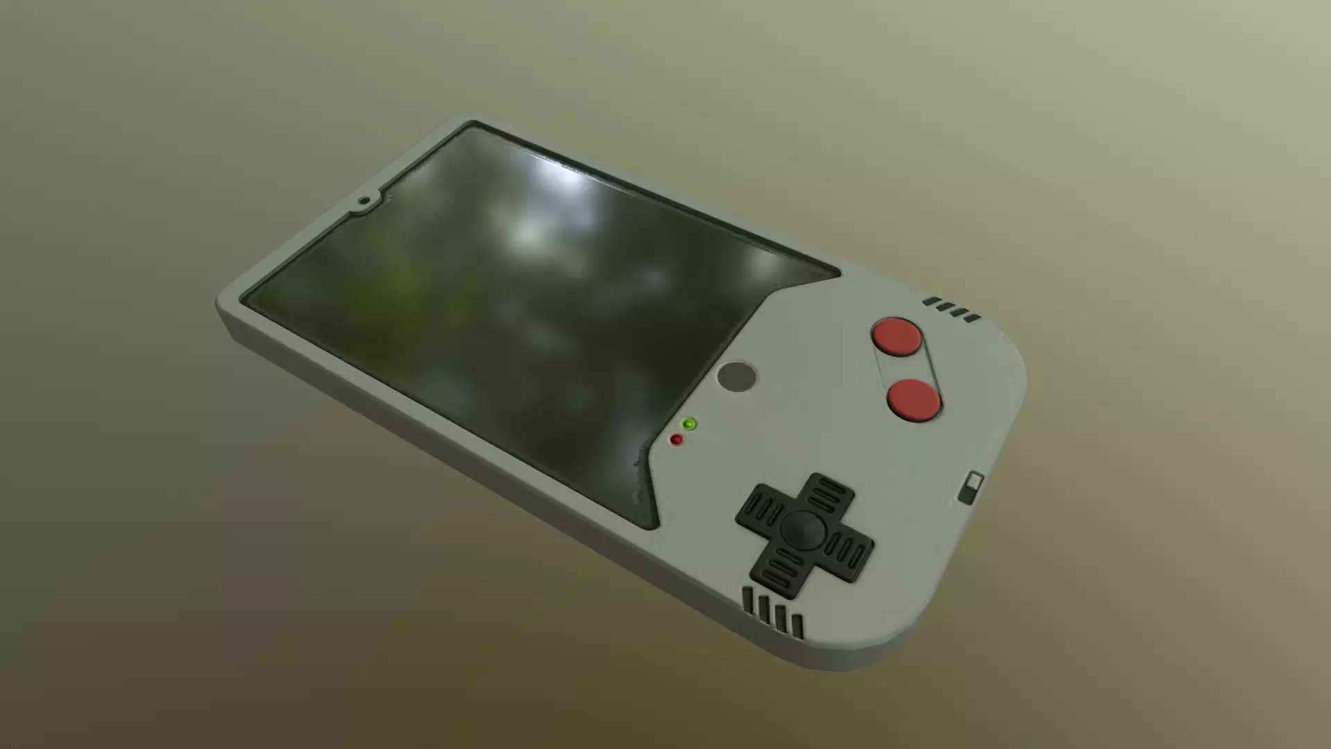 Cyberpunk Gameboy  Low-poly 3D model_0
