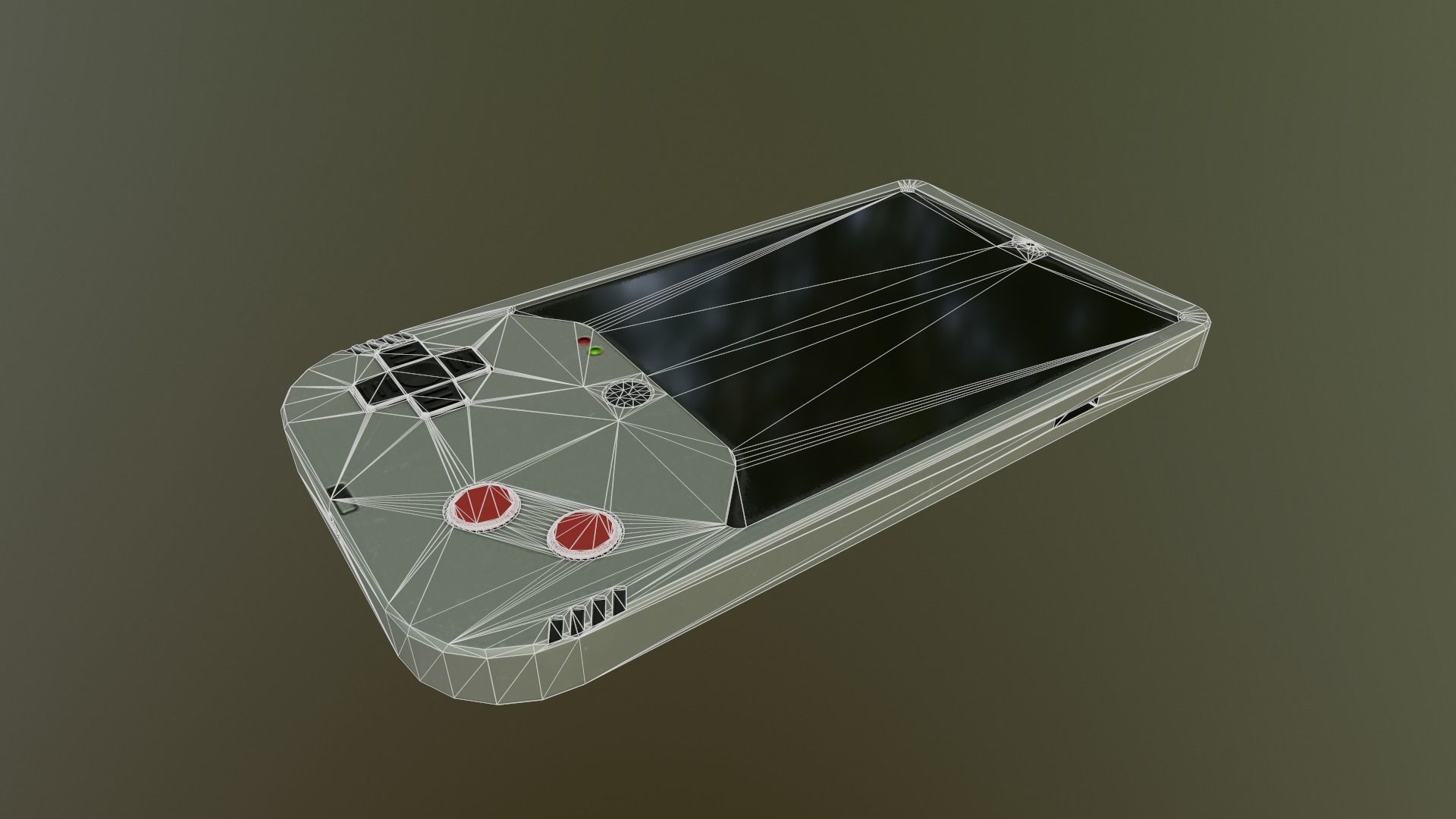 Cyberpunk Gameboy  Low-poly 3D model_14