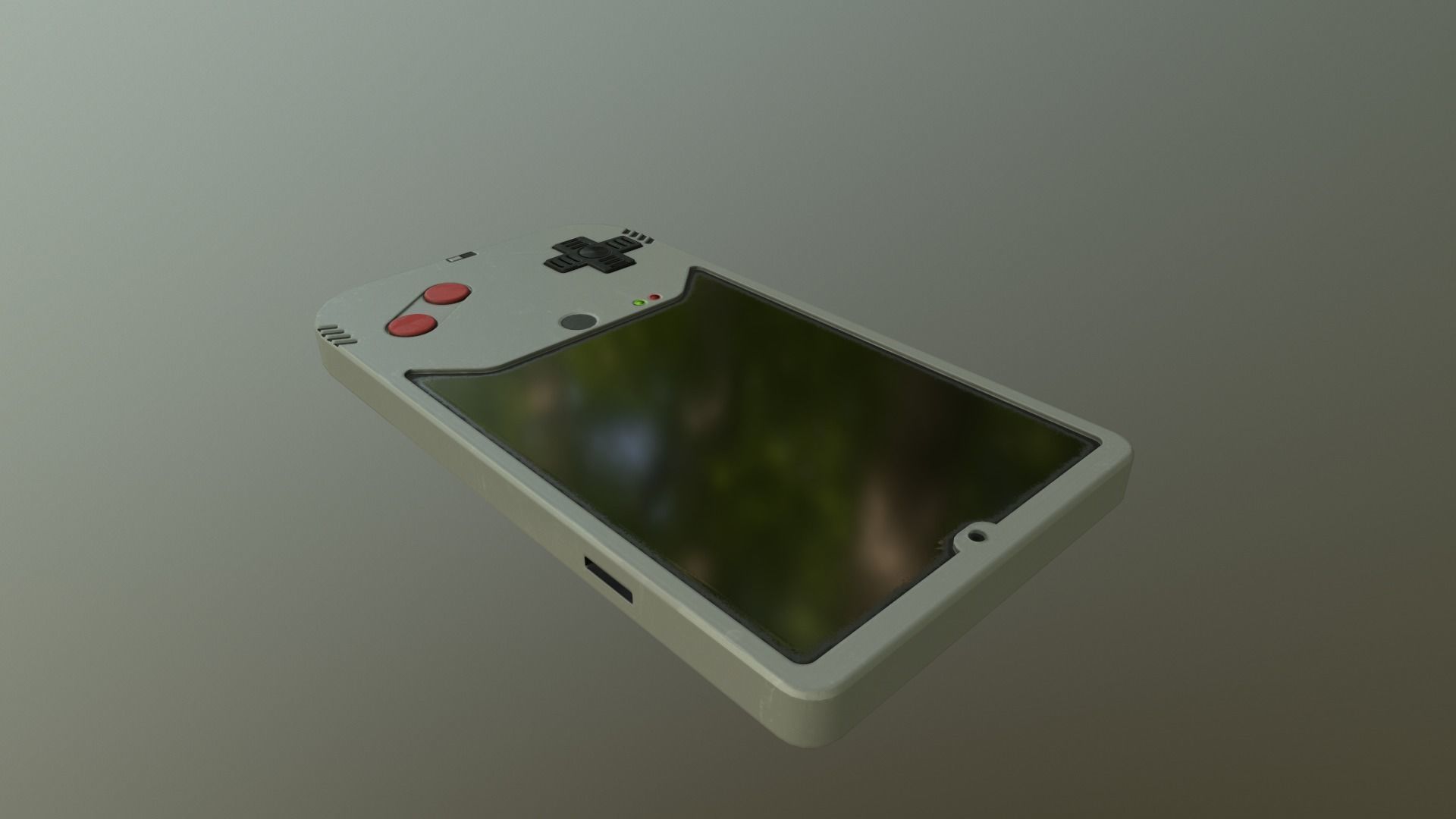 Cyberpunk Gameboy  Low-poly 3D model_4