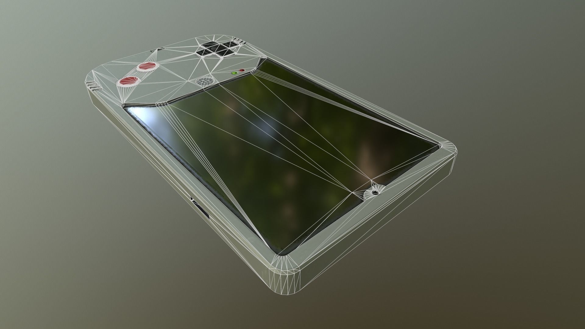 Cyberpunk Gameboy  Low-poly 3D model_15