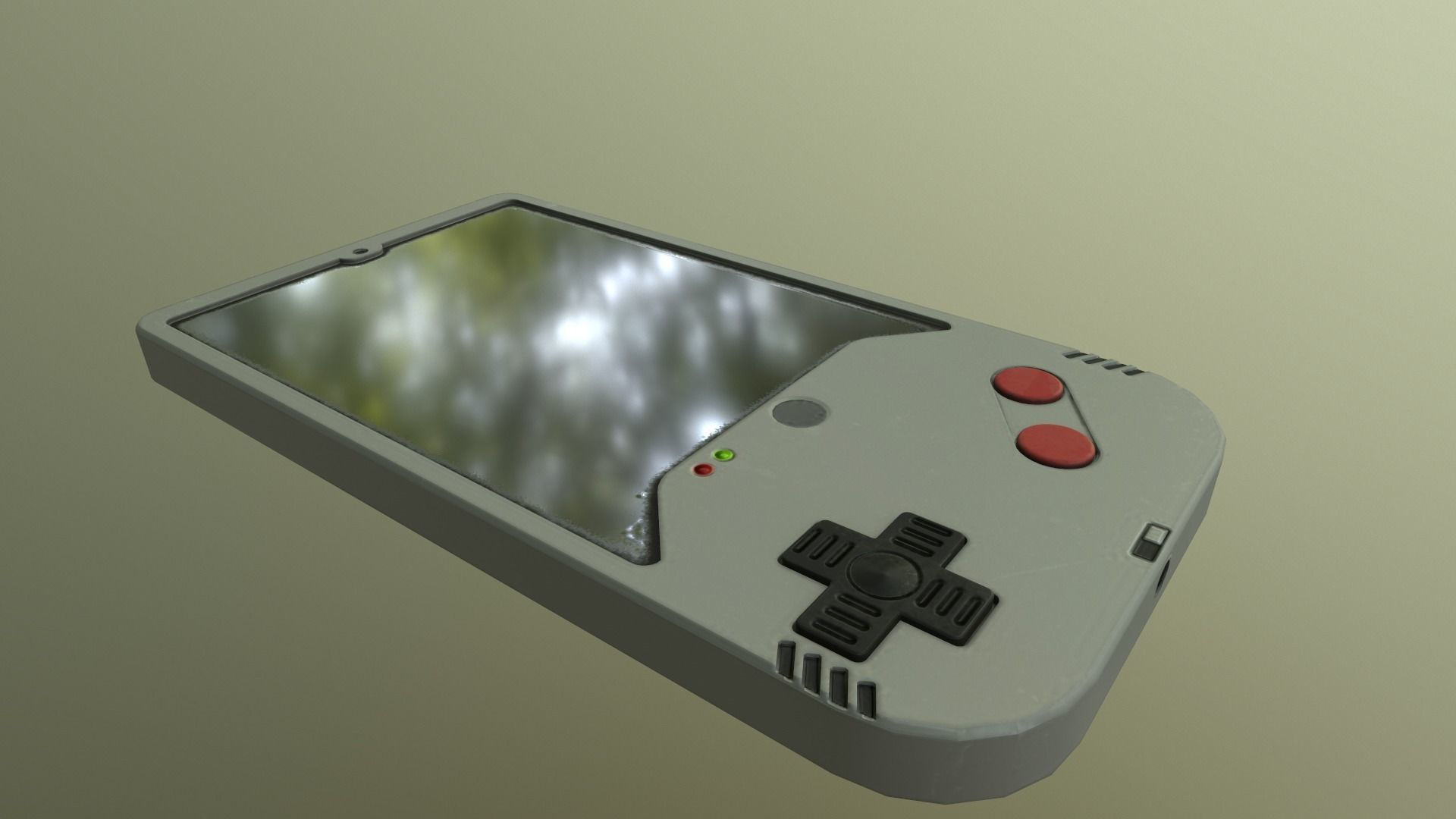 Cyberpunk Gameboy  Low-poly 3D model_5