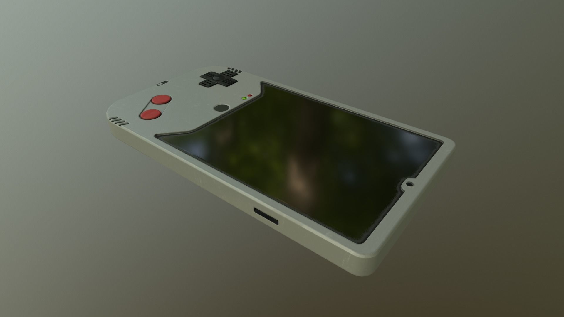 Cyberpunk Gameboy  Low-poly 3D model_10