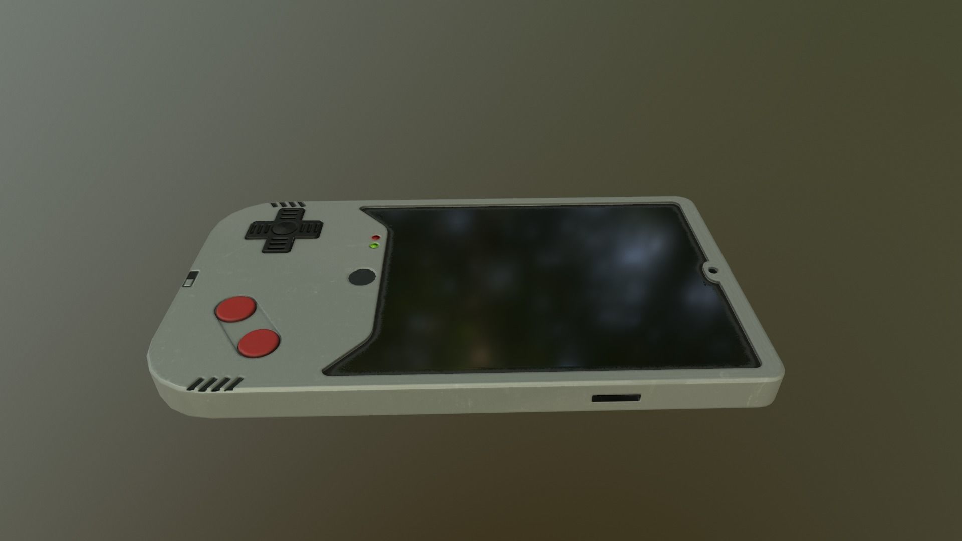 Cyberpunk Gameboy  Low-poly 3D model_3