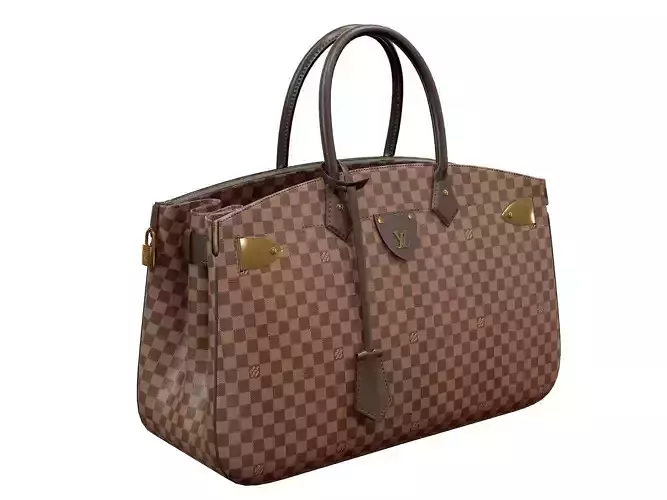Louis Vuitton bag ALL SET Damier Ebene Canvas Leather  3D model