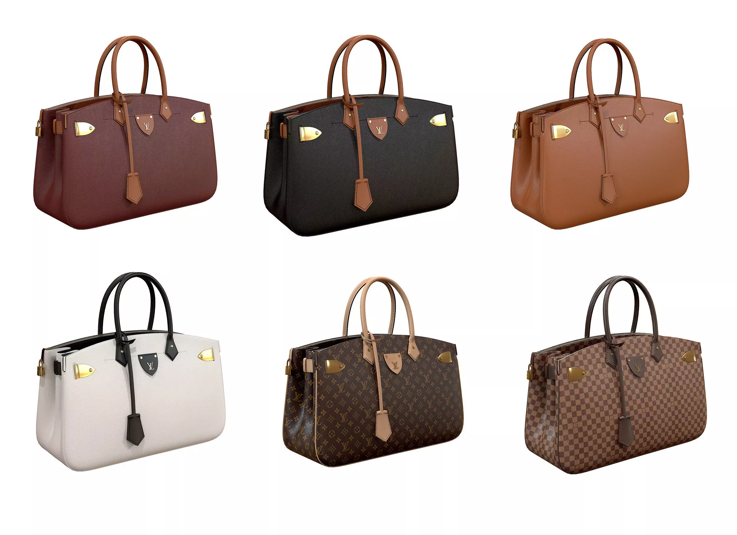 Louis Vuitton bag ALL SET 3D Model Collection_0