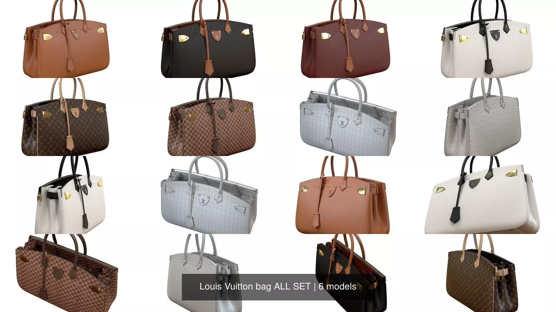 Louis Vuitton bag ALL SET 3D Model Collection_1