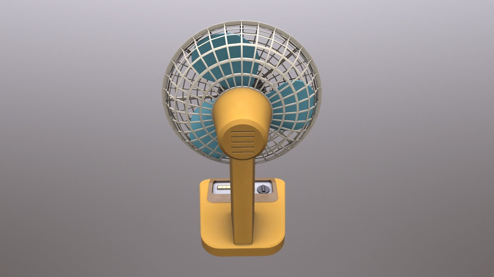 Vintage Table Fan Low-poly 3D model_5