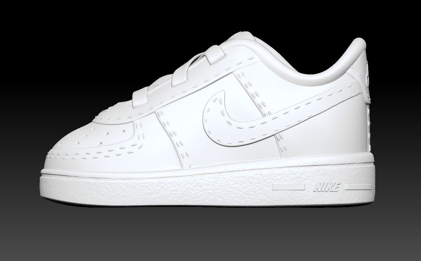Nike air Force 1 baby shoes for 3d print 3D print model_4