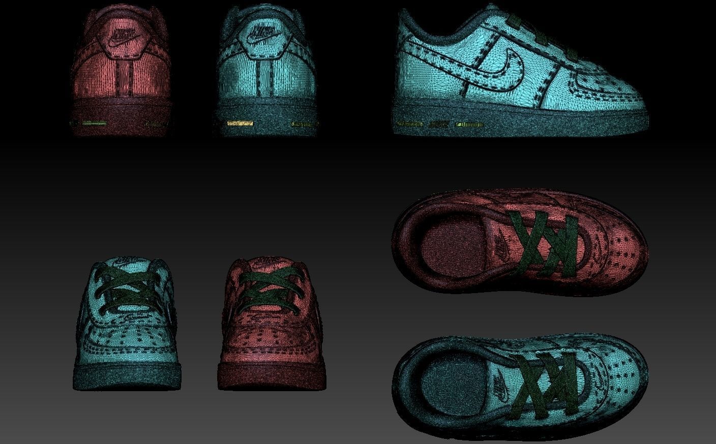 Nike air Force 1 baby shoes for 3d print 3D print model_1