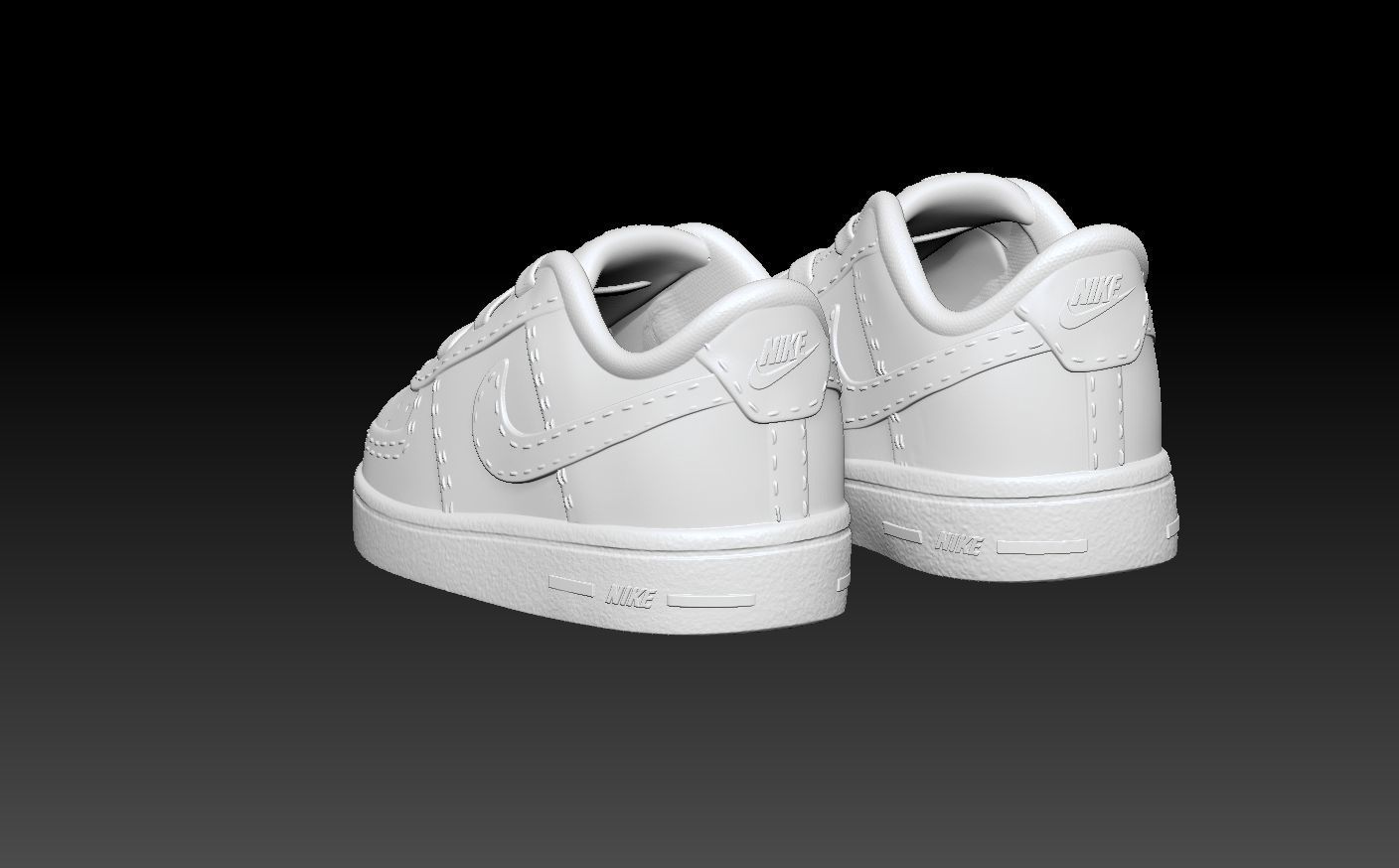 Nike air Force 1 baby shoes for 3d print 3D print model_3