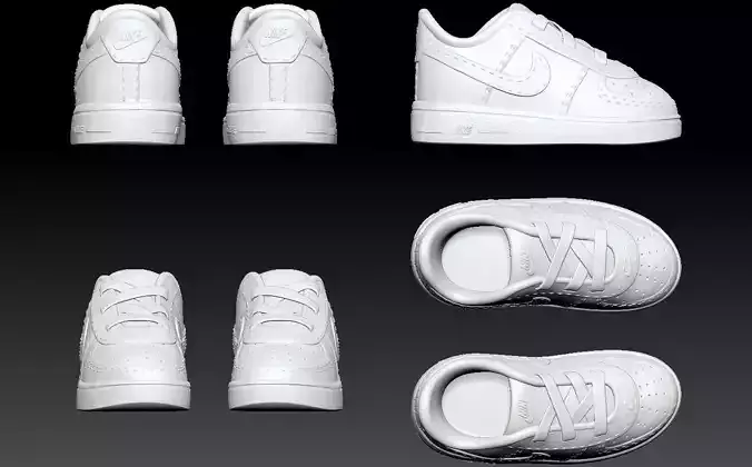 Nike air Force 1 baby shoes for 3d print 3D print model