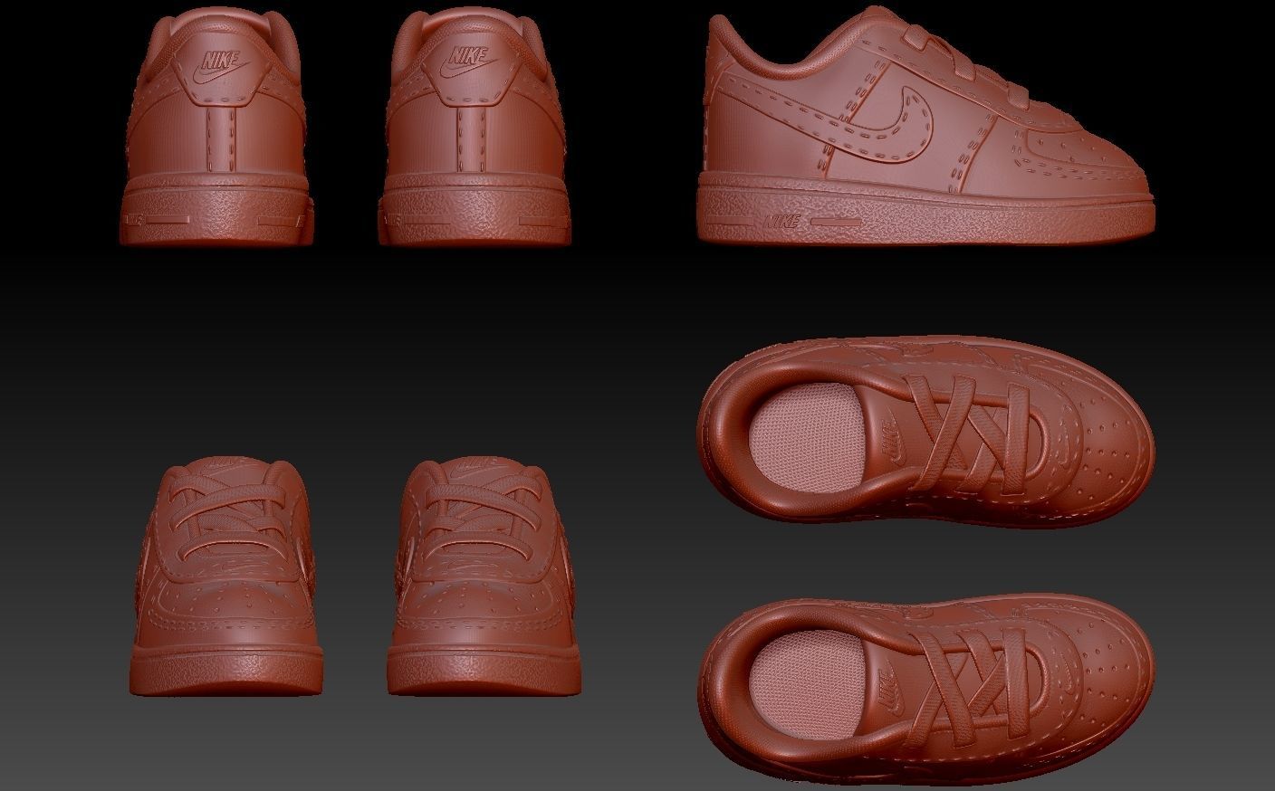 Nike air Force 1 baby shoes for 3d print 3D print model_5