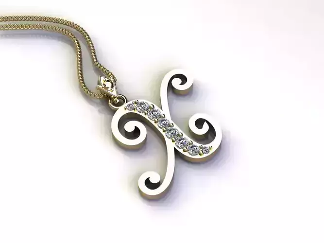 Alphabet Letter X Pendant new design in 2021