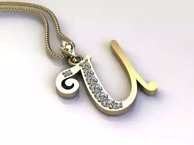 Alphabet Letter U Pendant new design in 2021
