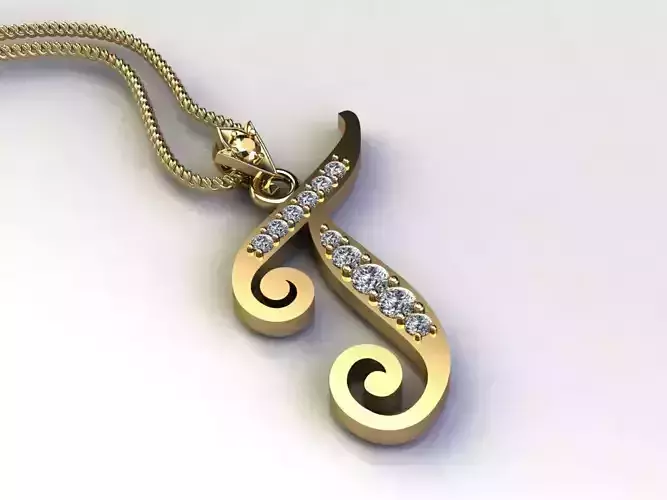 Alphabet Letter T Pendant new design in 2021