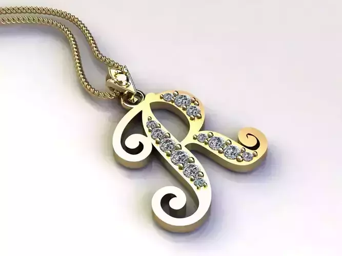 Alphabet Letter R Pendant new design in 2021