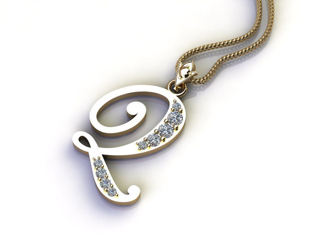 Alphabet Letter Q Pendant new design in 2021 3D model_3