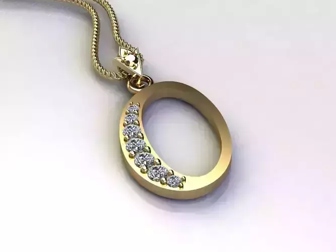 Alphabet Letter O Pendant new design in 2021