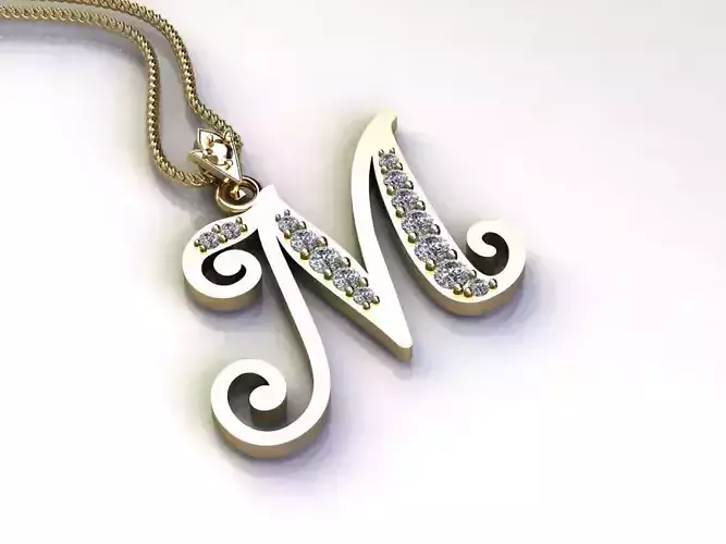 Alphabet Letter M Pendant new design in 2021