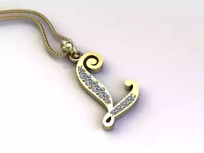 Alphabet Letter L Pendant new design in 2021