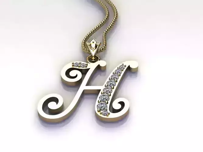 Alphabet Letter H Pendant new design in 2021
